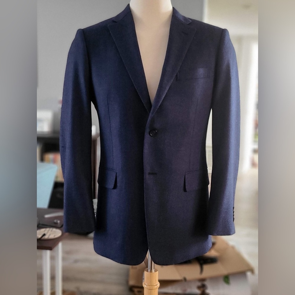Nordstrom 40R Wool 2Button Navy Sportcoat